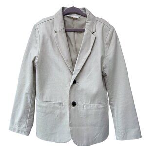 CAT & JACK Boys Blazer Size 6 Beige Cotton Blend Kids Suit Jacket